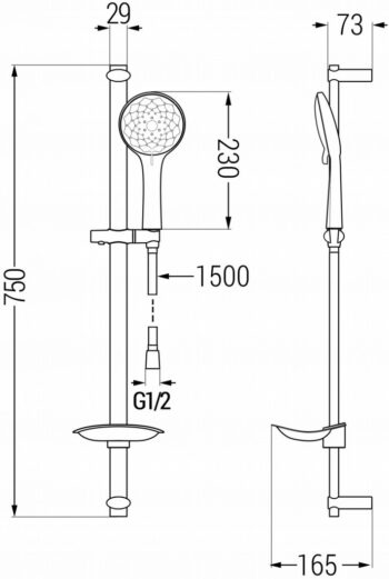 MEXEN/S - Saber DB74 Set umývadlové a sprchové batérie s príslušenstvom, čierna 72104DB74-70