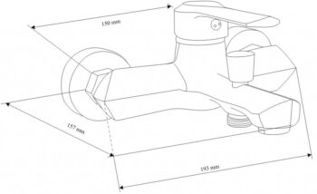 MEXEN/S - Saber R05 vaňová batéria so sprchou set, čierna 7213R05-70
