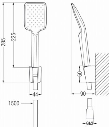 MEXEN/S - Saber R62 Set umývadlové a vaňové batérie s príslušenstvom, chróm 72103R62-00