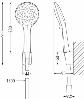 MEXEN/S - Saber R74 Set umývadlové a vaňové batérie s príslušenstvom, chróm 72103R74-00