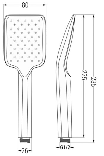 MEXEN/S - Seven sprchový stĺp vrátane sprchovej batérie Milo, chróm 71340262-00