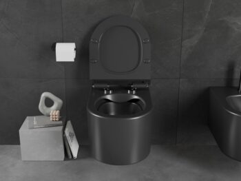 MEXEN/S - Sofia Závesná WC misa vrátane sedátka s slow-slim, z duroplastu, čierna matná 30540185