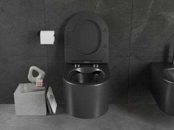 MEXEN/S - Sofia Závesná WC misa vrátane sedátka s slow-slim, z duroplastu, čierna matná 30541085