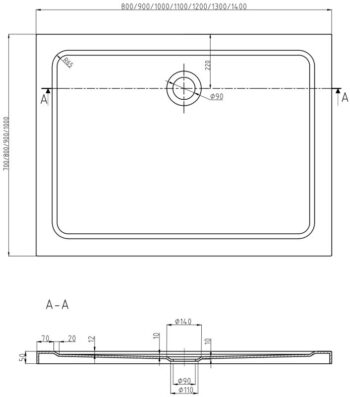 MEXEN/S - Sprchovací kút zalamovací Lima 110x80, sklo číre, chróm + vanička 856-110-080-00-00-4010