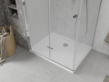 MEXEN/S - Sprchovací kút zalamovací Lima 90x70, číre sklo, chróm + vanička 856-090-070-00-00-4010