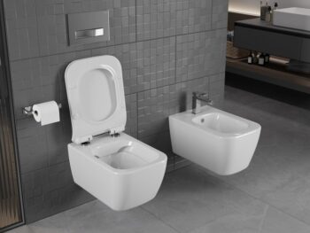 MEXEN/S - Stella Závesná WC misa vrátane sedátka s slow-slim, duroplast, biela 30680800