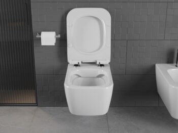 MEXEN/S - Stella Závesná WC misa vrátane sedátka s slow-slim, duroplast, biela 30680800
