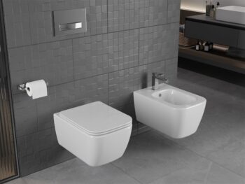 MEXEN/S - Stella Závesná WC misa vrátane sedátka s slow-slim, duroplast, biela 30680900