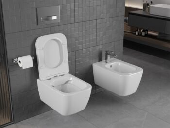 MEXEN/S - Stella Závesná WC misa vrátane sedátka s slow-slim, duroplast, biela 30680900