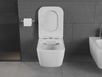 MEXEN/S - Stella Závesná WC misa vrátane sedátka s slow-slim, duroplast, biela 30680900