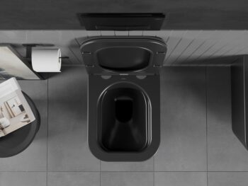 MEXEN/S - Teo Závesná WC misa čierna mat vrátane sedátka soft-close duroplastu, čierna 30850685