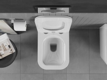MEXEN/S - Teo Závesná WC misa vrátane sedátka s slow-slim, duroplast, biela 30850600