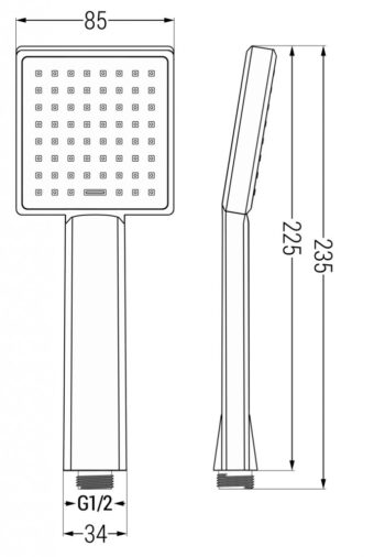 MEXEN/S - Uno DR45 sprchová zostava podomietková, čierna 71435DR45-70