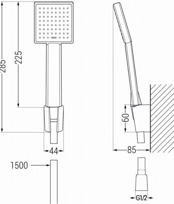 MEXEN/S - Uno R45 vaňová batéria s príslušenstvom, zlato 7143R45-50