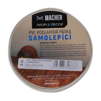 Macher, PVC podlahová páska SAMOLEPIACE biela, 5m, biela