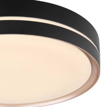 Manni LED stropné svietidlo, Ø 39 cm, čierna/bronzová farba, CCT