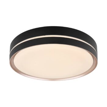 Manni LED stropné svietidlo, Ø 39 cm, čierna/bronzová farba, CCT