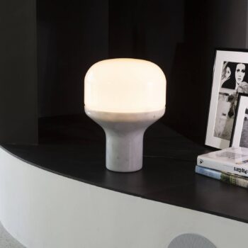 Martinelli Luce Delux stolná 22 cm mramor biela