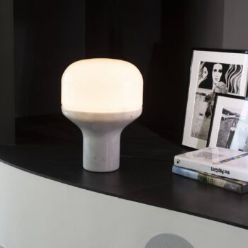 Martinelli Luce Delux stolná 43 cm mramor biela