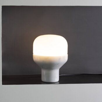 Martinelli Luce Delux stolná 43 cm mramor biela