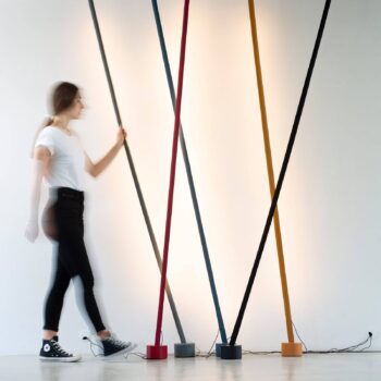 Martinelli Luce Elastica stojaca lampa, žltá