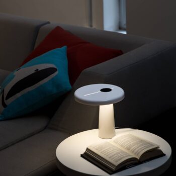 Martinelli Luce Hoop – stolná LED lampa v bielej