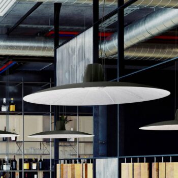 Martinelli Luce Lent závesné LED svietidlo, sivé
