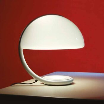 Martinelli Luce Serpente – stolná lampa, biela