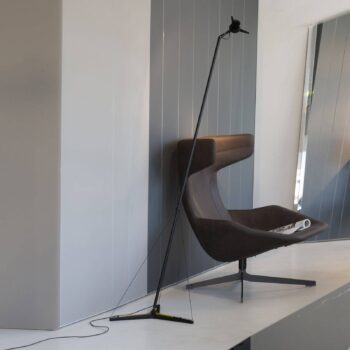 Martinelli Luce Y3 stojaca LED lampa, čierna