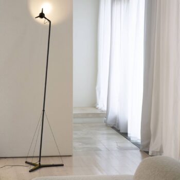 Martinelli Luce Y3 stojaca LED lampa, čierna
