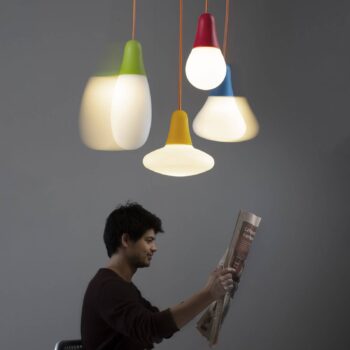 Martinelli Luce závesné svetlo Ciulifruli, biela, polyetylén