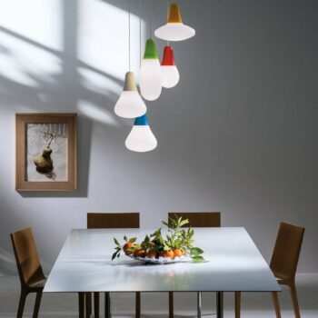 Martinelli Luce závesné svetlo Ciulifruli, modrá farba, polyetylén