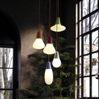 Martinelli Luce závesné svetlo Ciulifruli, modrá farba, polyetylén