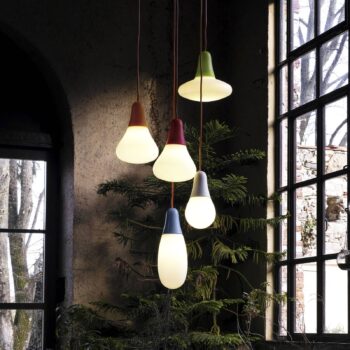 Martinelli Luce závesné svietidlo Ciulifruli, červená, polyetylén