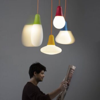 Martinelli Luce závesné svietidlo Ciulifruli, červená, polyetylén