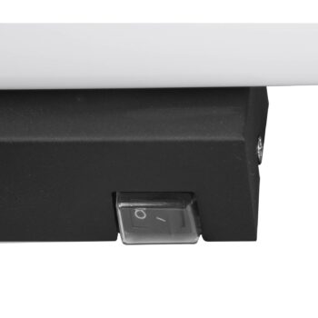 Mattimo LED nástenné svietidlo, šírka 40 cm, čierne, vypínač