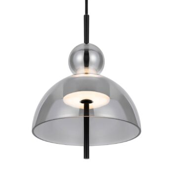 Maytoni Bangkok, guľovitý tvar, dymovo sivá, Ø 25 cm, sklo