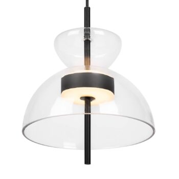 Maytoni Bangkok, tvar bubna, číry, Ø 25 cm, sklo