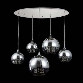 Maytoni Fermi závesná lampa 5-pl krištáľový záves