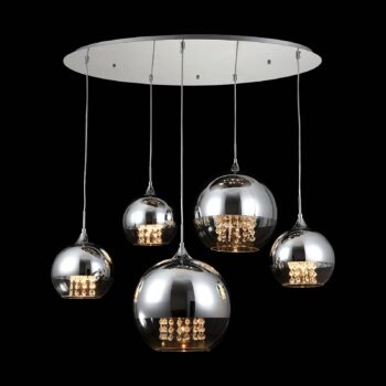Maytoni Fermi závesná lampa 5-pl krištáľový záves