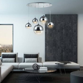 Maytoni Fermi závesná lampa 5-pl krištáľový záves