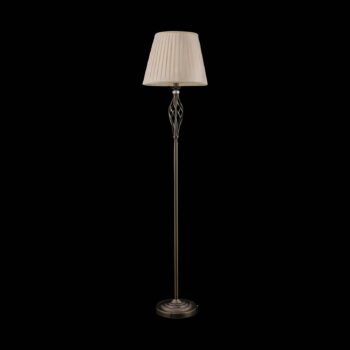 Maytoni Grace stojaca lampa 1-pl., mosadz/béžová