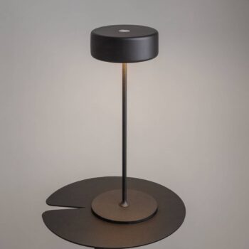 Maytoni LED dobíjacia stolová lampa AI Collaboration, hliník, čierna