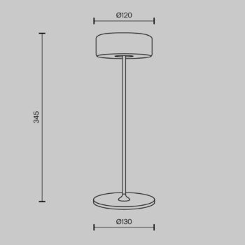 Maytoni LED dobíjacia stolová lampa AI Collaboration, hliník, zlatá