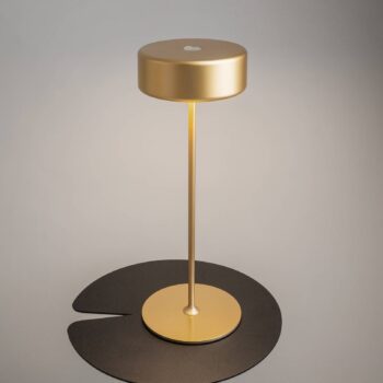Maytoni LED dobíjacia stolová lampa AI Collaboration, hliník, zlatá
