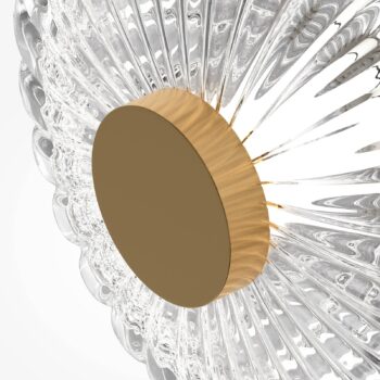 Maytoni LED nástenné svietidlo Amulet, okrúhle, Ø 18 cm, číre / zlaté