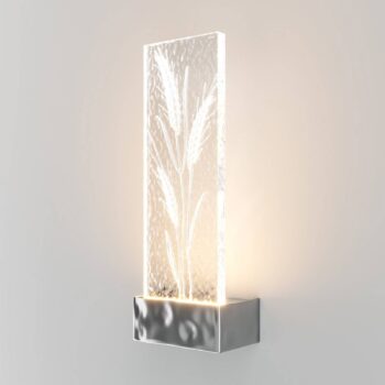 Maytoni LED nástenné svietidlo Ornate, chróm/čierna, výška 31 cm, sklo