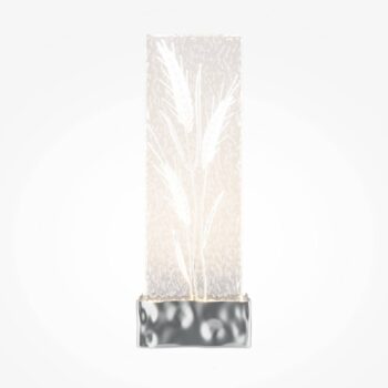 Maytoni LED nástenné svietidlo Ornate, chróm/čierna, výška 31 cm, sklo