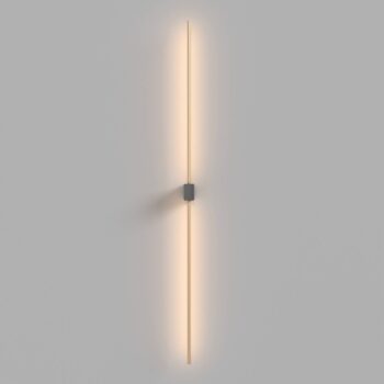 Maytoni LED nástenné svietidlo Pars, 105 cm, čierna/zlatá, hliník