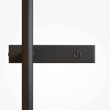 Maytoni LED nástenné svietidlo Touch, čierne, výška 48 cm, stmievateľné